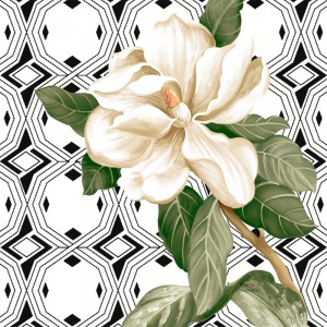 Quadro Decorativo Gardênia Branco