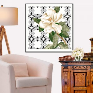 Quadro Decorativo Gardênia Branco